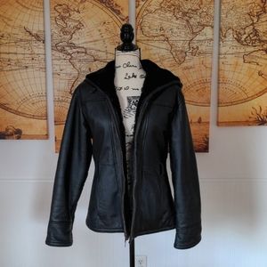 Wilsons Leather Coat with Fur Lining (size S)